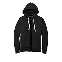 Mens Re-Fleece Long-Sleeve Full-Zip Hooded Sweatshirt Drawstring with Pocket Casual Fleece Hoodie for Men