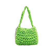 New Korean Version Women Handbag, Luminous Chain Bag Handbag Mini Handbag Fashion Silk Messenger Bag (Color : Green)