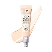 CC+ Nude Glow Lightweight Foundation + Glow Serum with SPF 40 - With Niacinamide, Hyaluronic Acid & Green Tea Extract - 1.08 fl oz
