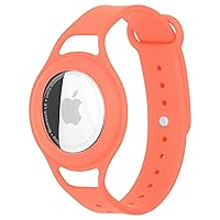 Case-Mate AirTag Bracelet for Kids - Flexible AirTag Case w/Lightweight Silicone Watch Band - Easy to Install Apple AirTag Holder for Kids - Tracker Wristband Strap for Child/Adults/Elders - Coral