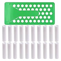 NUANNUAN Lip Balm Crafting Kit, 50 Pieces Empty Lipsticks Filling Tubes Mold Handmade Set Pallet with Scraper, DIY Lip Care Balms Making Tray and Spatula for Women Girl Cosmetics Makeup, White