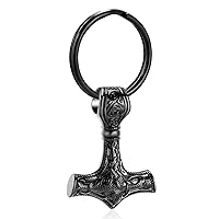 Mjolnir Thors Hammer Cremation Jewelry for Ashes Pendant - Thors Hammer Urn Necklace with Mini Keepsake Urn Memorial Ash Jewelry For Men/Women