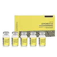 LemonBottle Ampoule Solution For Face & Body 5 Pack (5 vials x 10mL) KIT, All Natural Fat & Cellulite Dissolving Serum, Improves Skin Tone, Ampoule Lipolysis Solution & Skin Tightening