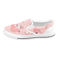 Unisex Cute Red Fox Slip-on Canvas Kid's Shoes (Big Kid) for Girl
