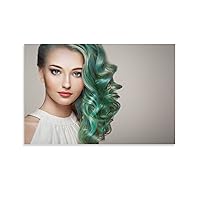 Posters Hair Salon Poster Fashion Ladies Wall Art Hair Coloring Hairdresser Spa Color Salon Makeup Artist Pa Canvas Painting Posters And Prints Wall Art Pictures for Living Room Bedroom Decor 08x12in