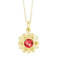 Necklace for Women with Sun Design-Made with Crystal-14k Gold Plated and Rhodium-Hypoallergenic-Elegant and Shiny Necklace- Fashion Jewelry- Gift for Mom-Couple-Anniversaries or for Yourself