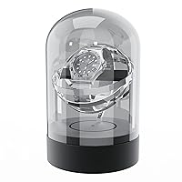 Orbit Watch Winder - Silver Single Watch Winders for Automatic Watches | Mechanical Watch Winder for Rolex Watches Rolex Watch Winder Box Gyro Gyroscope Automatic Watch Winder Box Rolex Box