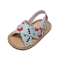 Infant Boys Girls Open Toe Cartoon Printed Shoes First Walkers Shoes Summer Toddler Flat Sandals Mesh Play Sandals