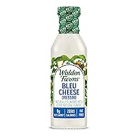 Walden Farms Bleu Cheese Dressing 12 oz Bottle - Fresh and Delicious, 0g Net Carbs Condiment, Kosher Certified - So Tasty on Salads, Burgers, Chicken, Appetizers and Many More