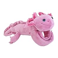 Wild Republic Huggers Axolotl, Snap Bracelet, Gift for Kids, Plush Toy, Fill is Spun Recycled Water Bottles, 8 Inches