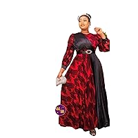 Women Plus Sizes Long Maxi Dresses with Belt, Elegant for All Occassions, Long Sleeve