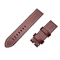 22mm 24mm 26mm top qualty thick vintage Genuine real cow Leather Watchband Handmade Men For Panerai strap Man buckle