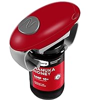 Higher Torque Electric Jar Opener for Seniors with Arthritis Fit Almost Jars Size, Strong Tough Automatic Jar Opener for Weak Hands, Hands Free Battery Operated Bottle Opener for Arthritic Hands, Red