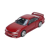 Scale Model Cars 1:64 for Silvia S14 Red Alloy Die Casting Model Car Collection Display Men Fashion Gift