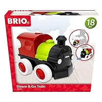 BRIO - 30411 Steam & Go Train | Toy Train Engine for Toddlers and Preschoolers Age 18 Months and Up