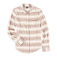 AEROPOSTALE Womens Striped Flannel Button Up Shirt