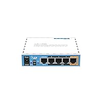 Mikrotik RouterBoard RB951Ui-2nD hAP Homes or Offices 2.4GHz Access Point 5-Ports PoE OSL4 USB for 3G/4G