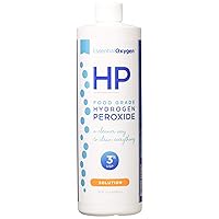Essential Oxygen Hydrogen Peroxide 3%, Food Grade, 16 Ounces (Pack of 1)