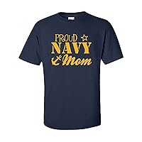 Proud Navy Mom Short Sleeve T-Shirt in Navy