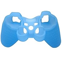 OSTENT Protective Silicone Gel Soft Skin Case Cover Pouch for Sony Playstation PS2 PS3 Controller Color Blue