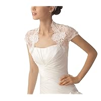 Women's Short Cap Sleeves Lace Wedding Bridal Bolero