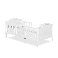 Dream On Me Portland 3 In 1 Convertible Toddler Bed in White, Greenguard Gold Certified, JPMA Certified, Low To Floor Design, Non-Toxic Finish, Pinewood