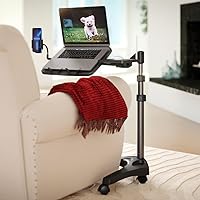 LEVO G2 V16 Mobile Laptop Stand Desk Rolling Cart with Phone Holder and Mouse Tray