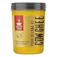Nutty Yogi Pure Bilona A2 Cow Ghee | 100% Natural & Organic Ghee l Ghee Builds Immunity I Pure Ghee Handmade in Small batches I Authentic Aroma & Nutrition 8.8 Ounce