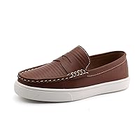 starmerx Boys Dress Shoes Kids Casual Loafers Slip On Unisex-Child Sneakers