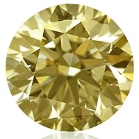Loose Moissanite Diamond Stone Use For Pendant/Rings/Earrings/Jewelry For Men/Women By RINGJEWEL (Round Cut,11.55 Ct,14.46 Mm,VVS1,Fancy Canary Yellow Color)