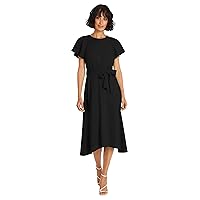 Maggy London Flutter Sleeve and Waist Tie Cocktail Multi Occasion Wedding Guest Dresses for Women