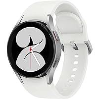 Samsung Galaxy Watch 4 40mm R860 Smartwatch GPS Bluetooth WiFi (International Version) (Silver) (Renewed)