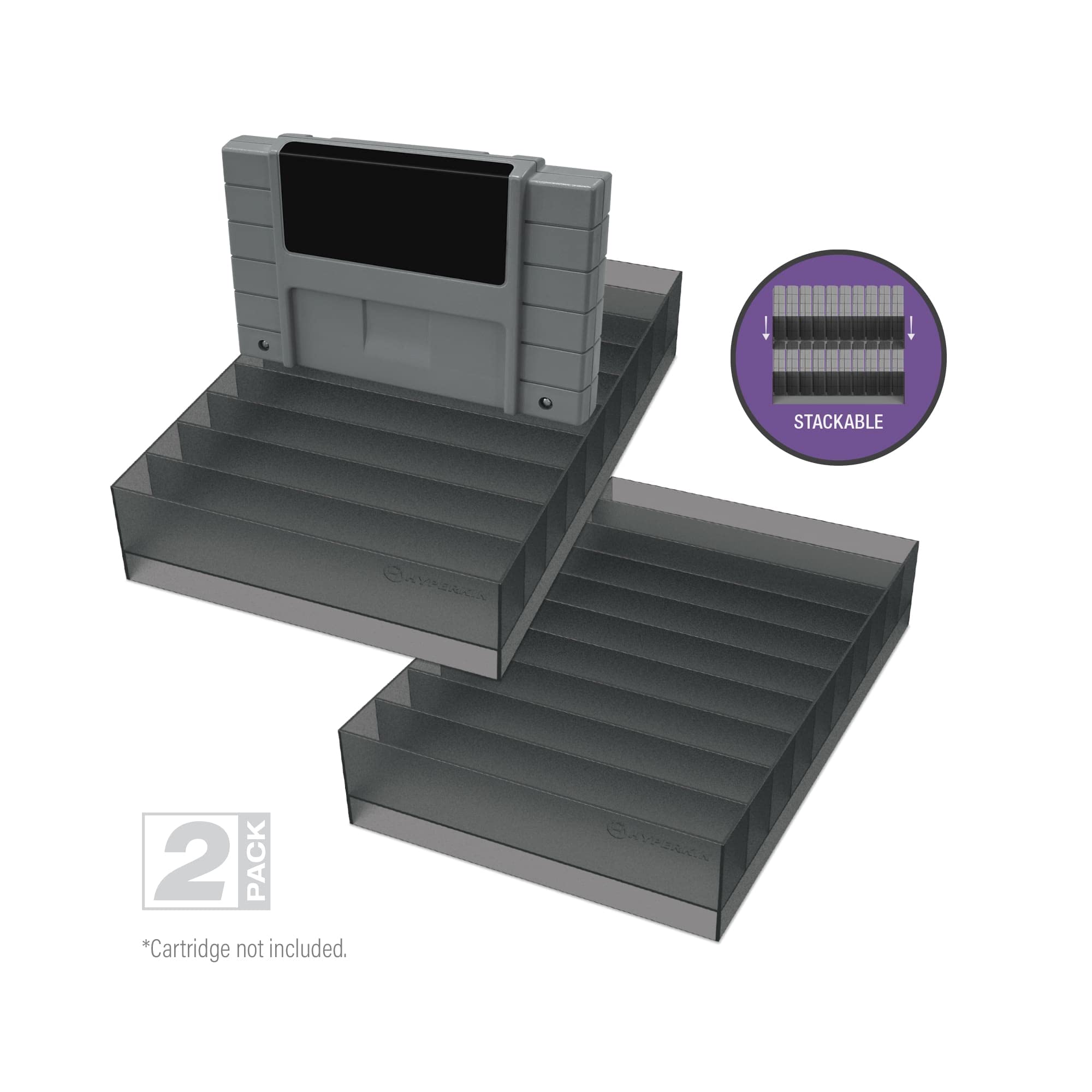 Hyperkin 10-Cartridge Storage Stand for SNES (2 Pack)