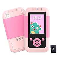 Kids Phone Christmas Birthday Gifts for Girls Children Ages 3-6, Portable MP3 Player for Kids, Toddler Learning Toy for 3 4 5 6 7 8 Year Old Girl (Pink)