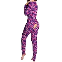 Women's Sexy Nightgowns Day Printing Detachable Button Flap Adult Pajamas One-Piece Interior Femenina