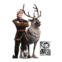 Frozen 2 Kristoff and Sven Official Disney Cardboard Cutout/Standup Fan Pack, 195m x 101cm Includes Mini Cutout and 8x10 Photo