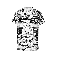 Anime Initial D T Shirt Mens Casual Tee Summer O-Neck Short Sleeve Shirts