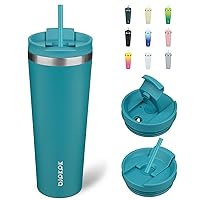 BJPKPK 26oz Tumbler With lid And Straw Stainless Steel Travel Coffee Mug Insulated Tumblers Cups,Laguna