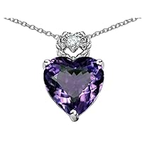 Star KSolid 14k White Gold Heart Rope Pendant Necklace