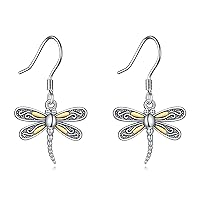Moonstone Lotus/Mushroom Earrings Sterling Silver Lotus Flower Dangle Drop Earrings Yoga Jewelry Gifts for Wome