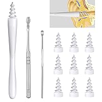 3 in 1 Ear Wax Removal Tool, 2022 Q-Grips Ear Wax Remover Reusable and Washable Replacement Soft Silicone Tips for Deep Cleaner Earwax, Ear Wax Removal Kit Contains 3 Types of Ear Cleaner Tools