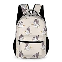 Cartoon Pelican Backpack Adjustable Strap Laptop Backpack Casual Business Travel Bags for Women Men
