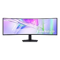 Samsung 49-Inch Business Curved Ultrawide Dual QHD Computer Monitor, USB-C, DisplayPort, HDMI, 120Hz, VESA DisplayHDR 400, Built-in Speakers, Height Adjustable Stand, Eye Care, LS49C954UANXZA, 2024