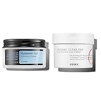 COSRX Easy Pore Erasing Set | Hyaluronic Acid Intensive Cream & Original Clear BHA Pad, Hydration and Gentle Exfoliation for Sensitive Skin, Prevent Breakouts, Korean Skincare
