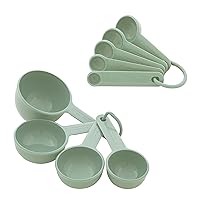 KitchenAid Universal Easy To Read Measuring Cup and Spoon Set with Soft Grip Handle for Maximum Control, Hang Hole and Nesting For Easy Storage, Dishwasher Safe, 9 Piece, Pistachio
