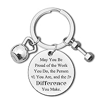 Fitness Instructor Gift Keychain Fitness Trainer Gift Thank You Gifts for Fitness Coach Instructor Appreciation Jewelry Keyring Personal Trainer Gift Workout Gifts Employee Coworker Retirement Gift