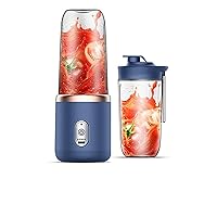 Portable Small Electric Juicer Stainless Steel Blade Juicer Cup Juicer Fruit Automatic Smoothie Blender Kitchen Tool (Color : Blue)