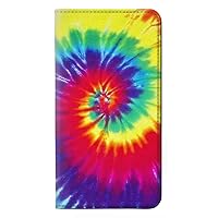 RW2884 Tie Dye Swirl Color PU Leather Flip Case Cover for Samsung Galaxy S24 Plus