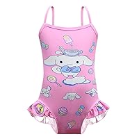 Girls Bathing Suit One Piece Cartoon Swimsuit 5-13Y