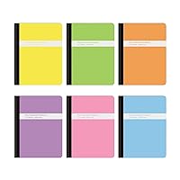 Oxford Poly Composition Notebooks 6 Pack, Wide Ruled Paper, 9-3/4 x 7-1/2 Inches, 100 Sheets, Assorted Pastel Covers (64956)